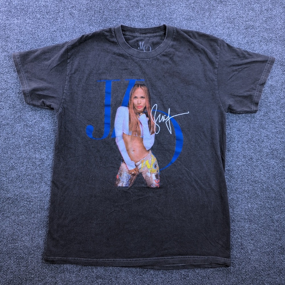 JLO Jennifer Lopez Graphic T-Shirt Mens Womens S/M BlackSignature Pop Music